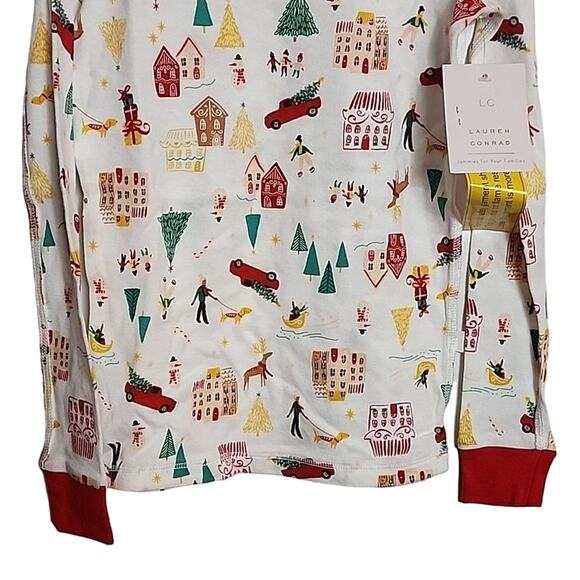 LC Lauren Conrad Christmas Holiday Pajama Top, Girls 8 - Picture 3 of 5